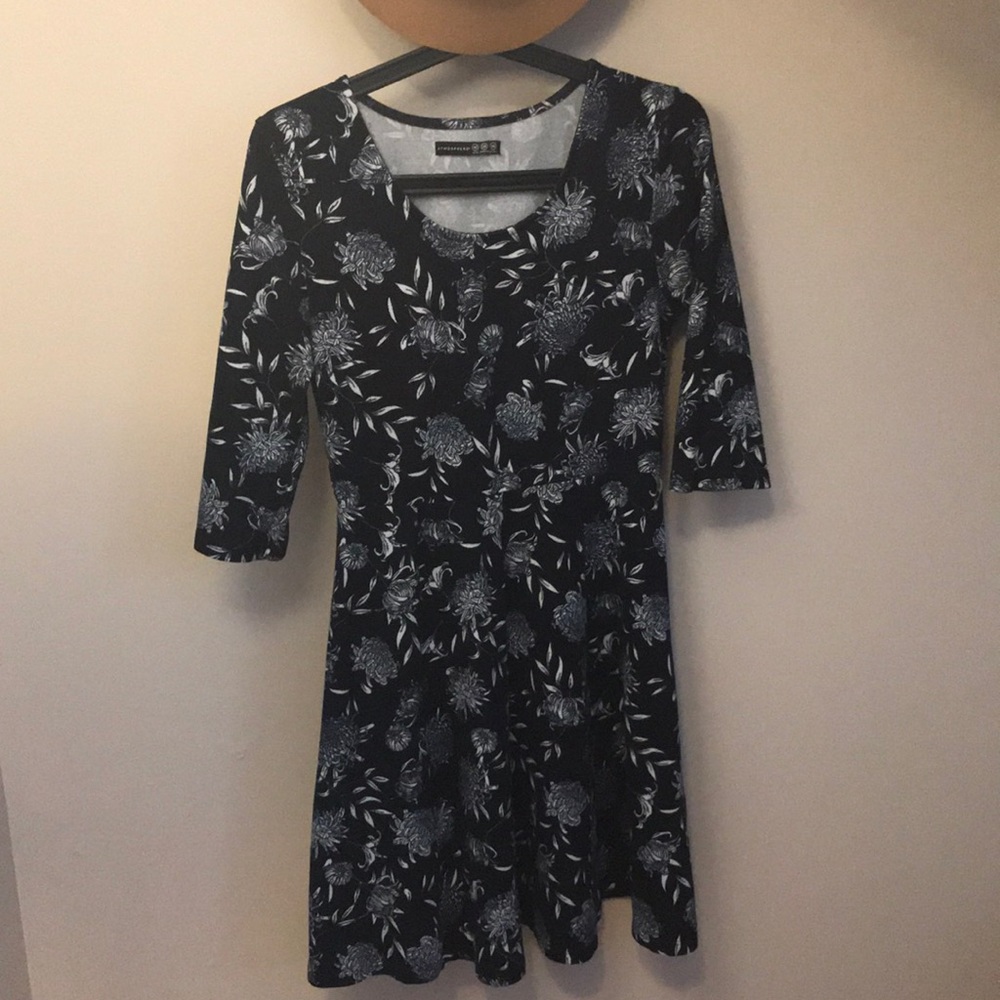 Navy Floral Dress